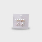 Pearl Heart Hair Clips Set Gold