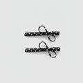 Black Polka Dot Bow Hair Clips Pair