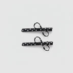 Black Polka Dot Bow Hair Clips Pair