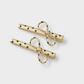 Gold Polka Dot Hair Clips With Bow