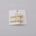 Gold Polka Dot Hair Clips With Bow – hair accessories (view 1)