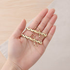 Gold Polka Dot Hair Clips With Bow – hair accessories (view 3)