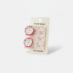 Apple & Floral Hair Clip Duo – hair accessories (view 1)