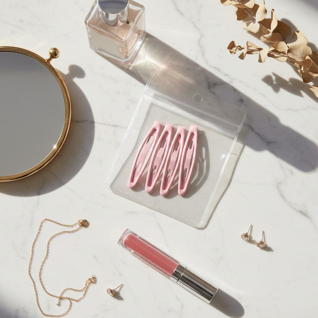 Minimalist BB Hair Clip Set - Pink – hair accessories (view 2)