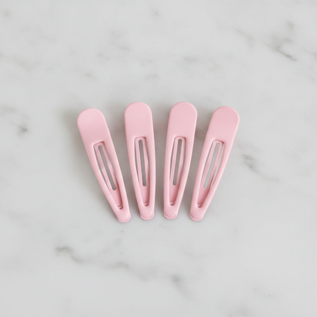 Minimalist BB Hair Clip Set - Pink
