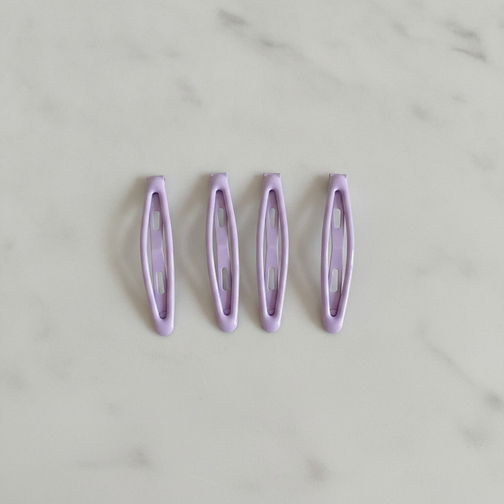 Minimalist BB Hair Clip Set - Purple