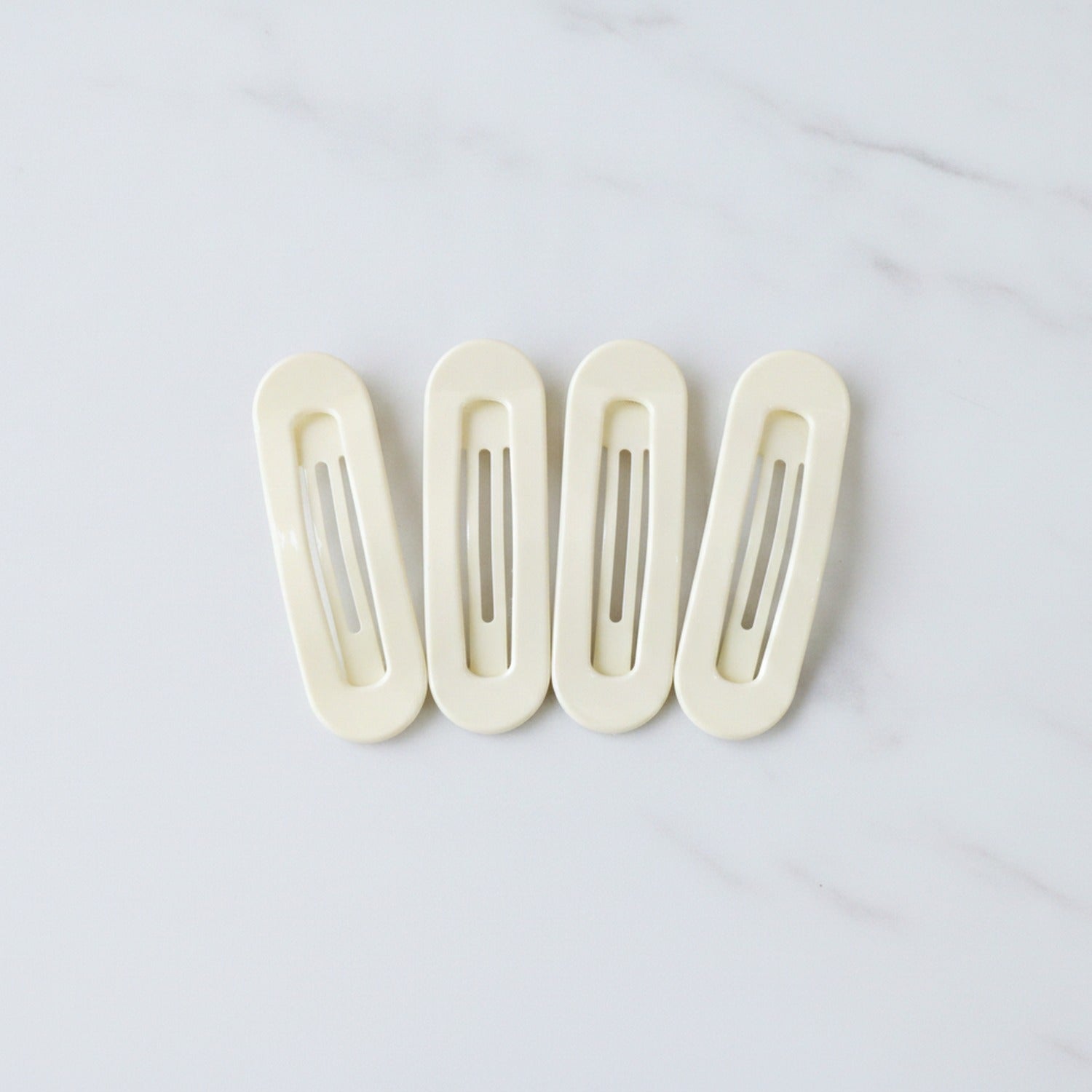 Minimalist BB Hair Clip Set - White