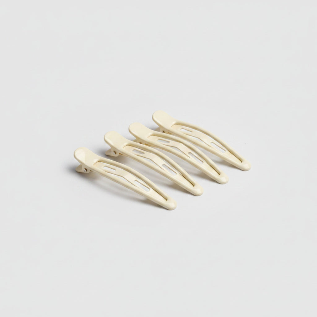 Minimalist BB Hair Clip Set - White