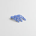Teardrop Hair Clips Set - Blue Polka Dot