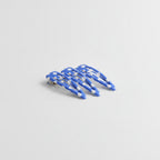 Teardrop Hair Clips Set - Blue Polka Dot