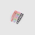 Teardrop Hair Clips Set - Red Rainbow Black Mix