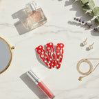 Teardrop Hair Clips Set - Red Polka Dot – hair accessories (view 2)