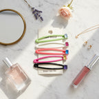 Gemstone Hair Clip Set - Green & Jewel Tones – hair accessories (view 2)