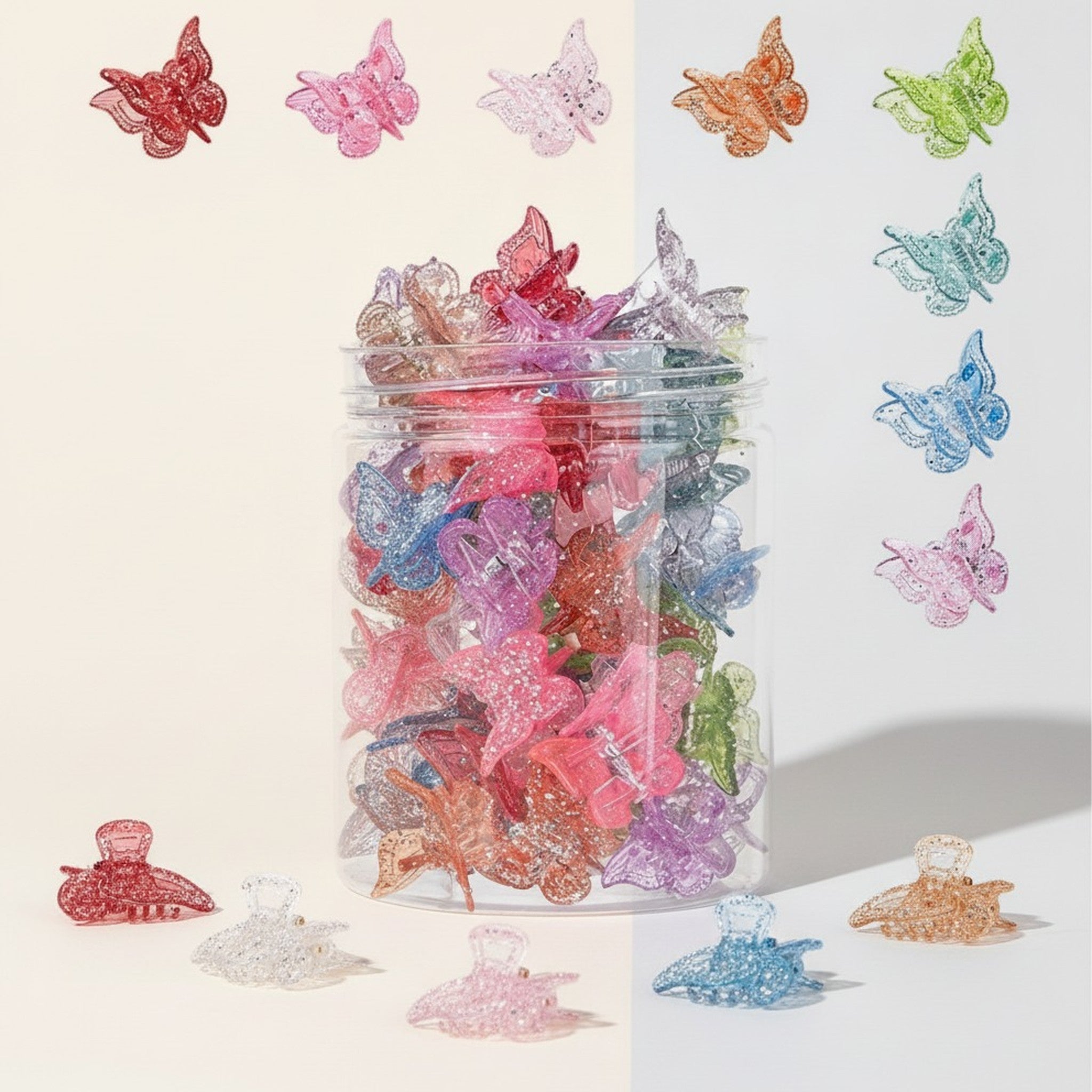 Jasverlin Assorted Butterfly Hair Claw Clips – hair accessories (view 4)