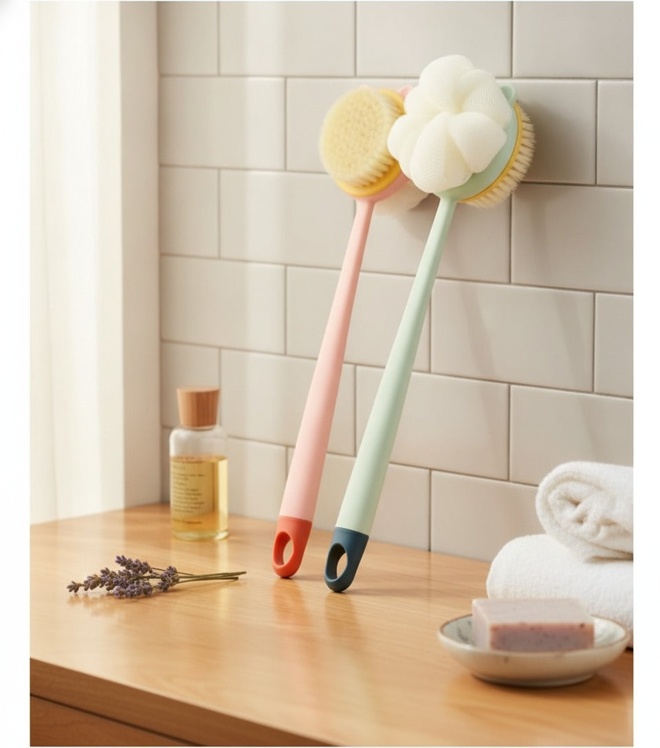 Flower Body Brush Set With Soft Bristles – Korean beauty tool (view 2)