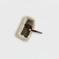 Fuzzy Cream Heart Charm Knit Belt