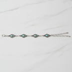 Turquoise Evil Eye Chain Belt Silver – scarves & belts (view 2)