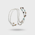 Beaded Waist Belt With Turquoise and Brown Beads