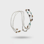 Beaded Waist Belt With Turquoise and Brown Beads