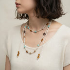 Beaded Waist Belt With Turquoise and Brown Beads