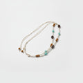Beaded Waist Belt With Turquoise and Brown Beads – scarves & belts (view 1)
