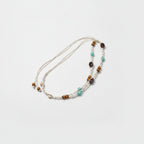 Beaded Waist Belt With Turquoise and Brown Beads – scarves & belts (view 1)