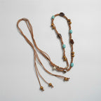 Beaded Leather Cord Adjustable Waist Belt – scarves & belts (view 1)