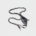 Black Bandana Beaded Tassel Waist Belt