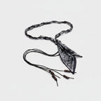 Black Bandana Beaded Tassel Waist Belt