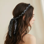 Black Bandana Beaded Tassel Waist Belt