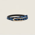 Leopard Print Skinny Belts with Gold Oval Buckle – scarves & belts (view 1)