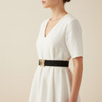 Black Butterfly Buckle Elastic Belt