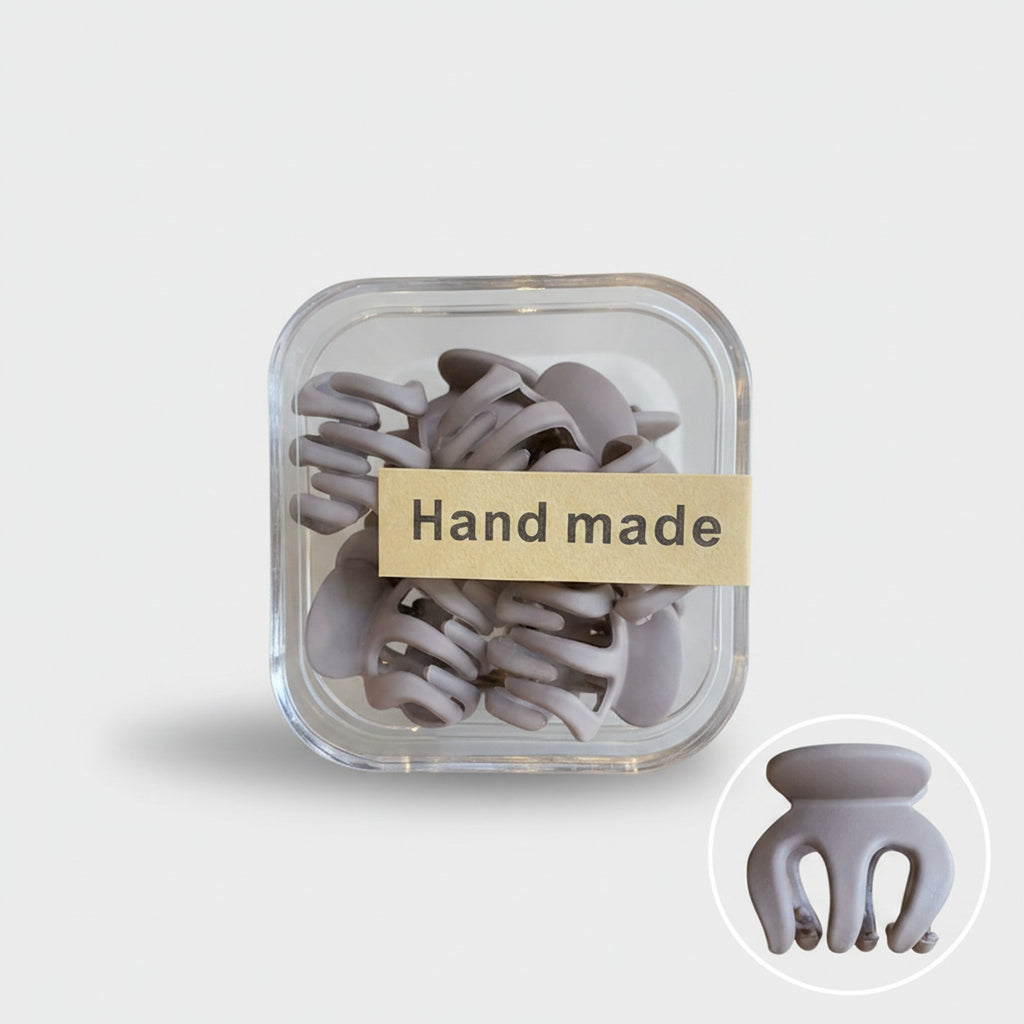 Octopus Hair Claw Clips Taupe Handmade
