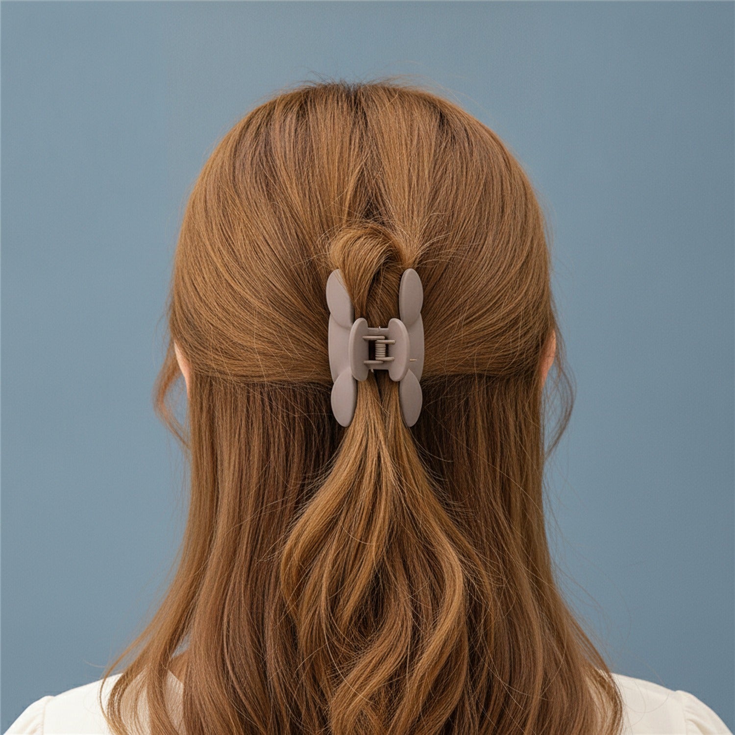 Octopus Hair Claw Clips Taupe Handmade