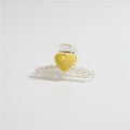 Yellow Heart Pearl Beaded Hair Claw – hair accessories (view 1)