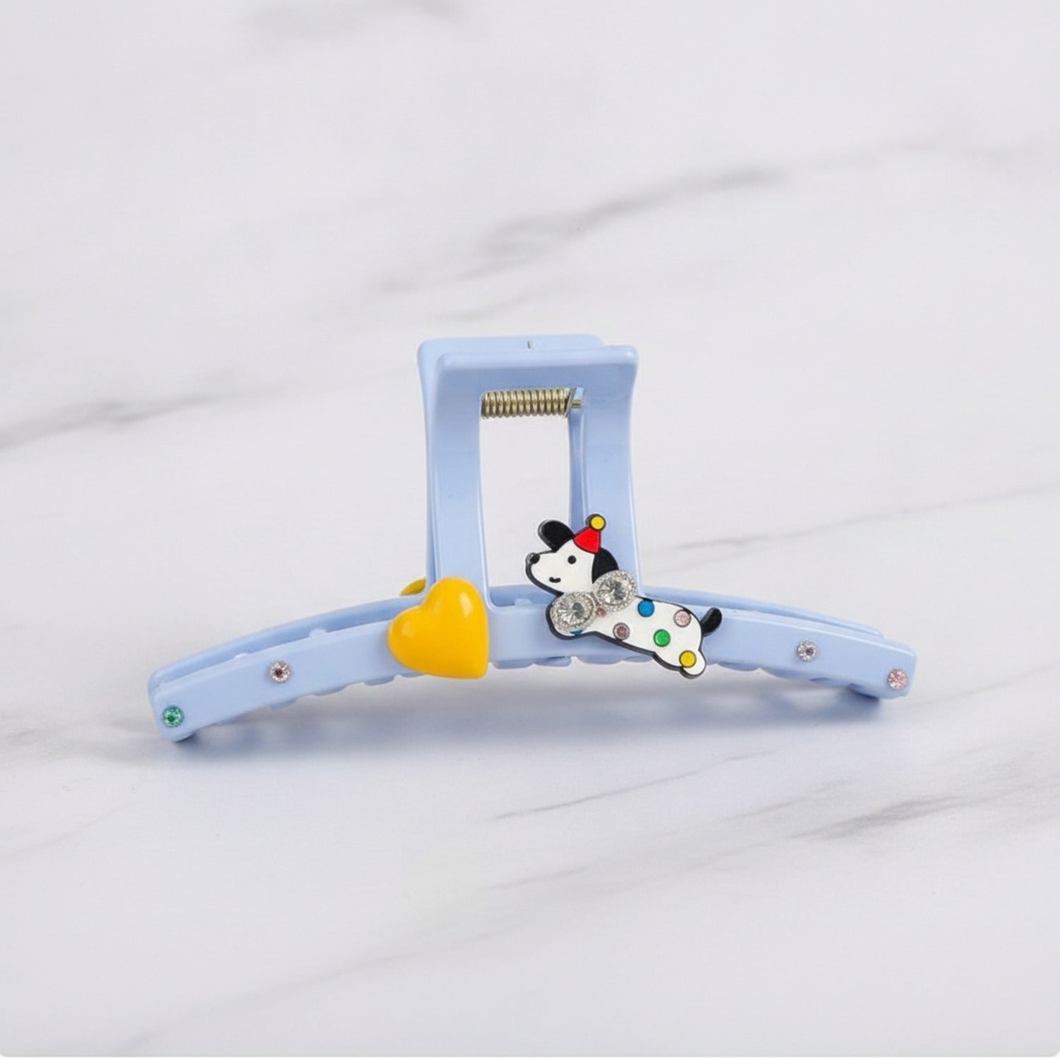 Blue Piano Charm Hair Claw Clip