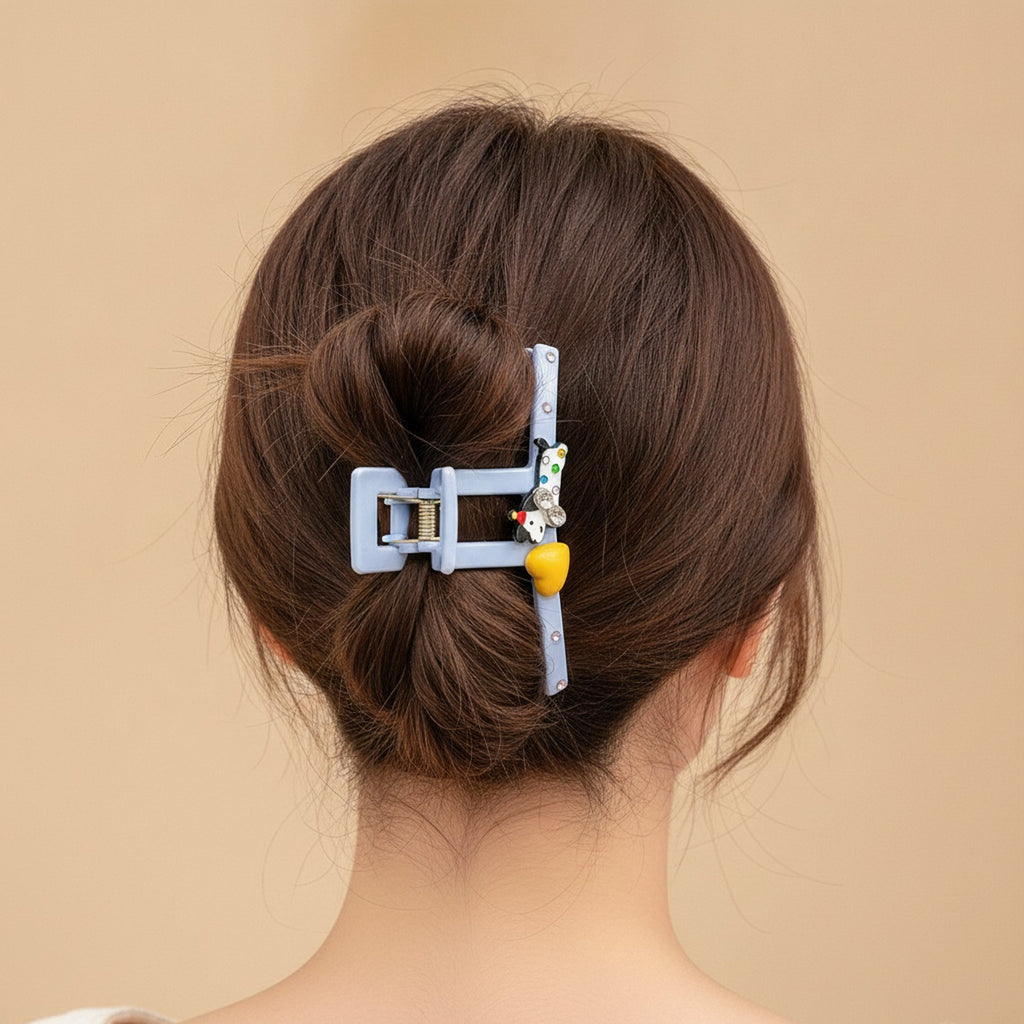 Blue Piano Charm Hair Claw Clip – hair accessories (view 2)