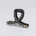 Rhinestone Claw Hair Clip - Black