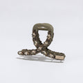 Rhinestone Claw Hair Clip - Champagne