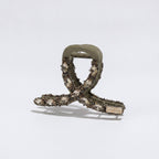 Rhinestone Claw Hair Clip - Champagne