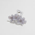 Pearl Flower Hair Claw Rhinestone - Gray