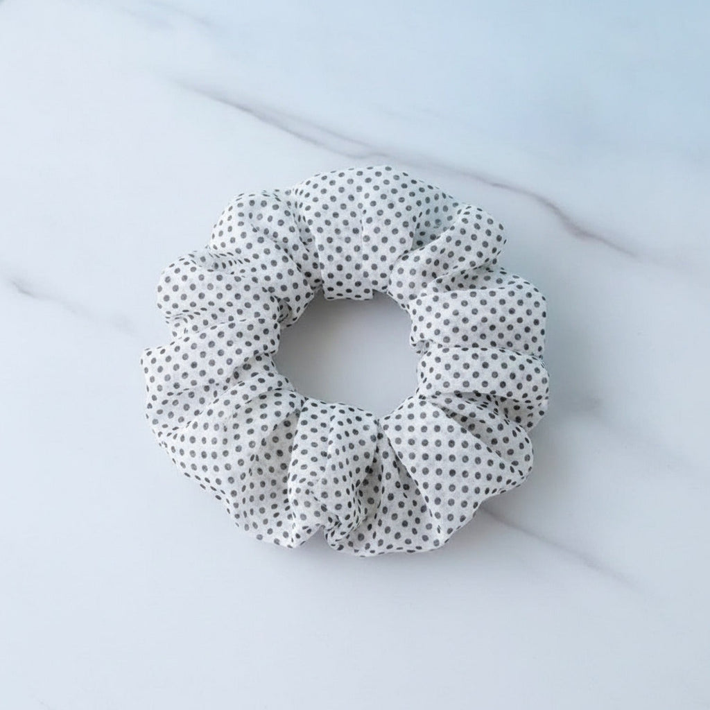 Hair Claw Clip - Cream Polka Dot