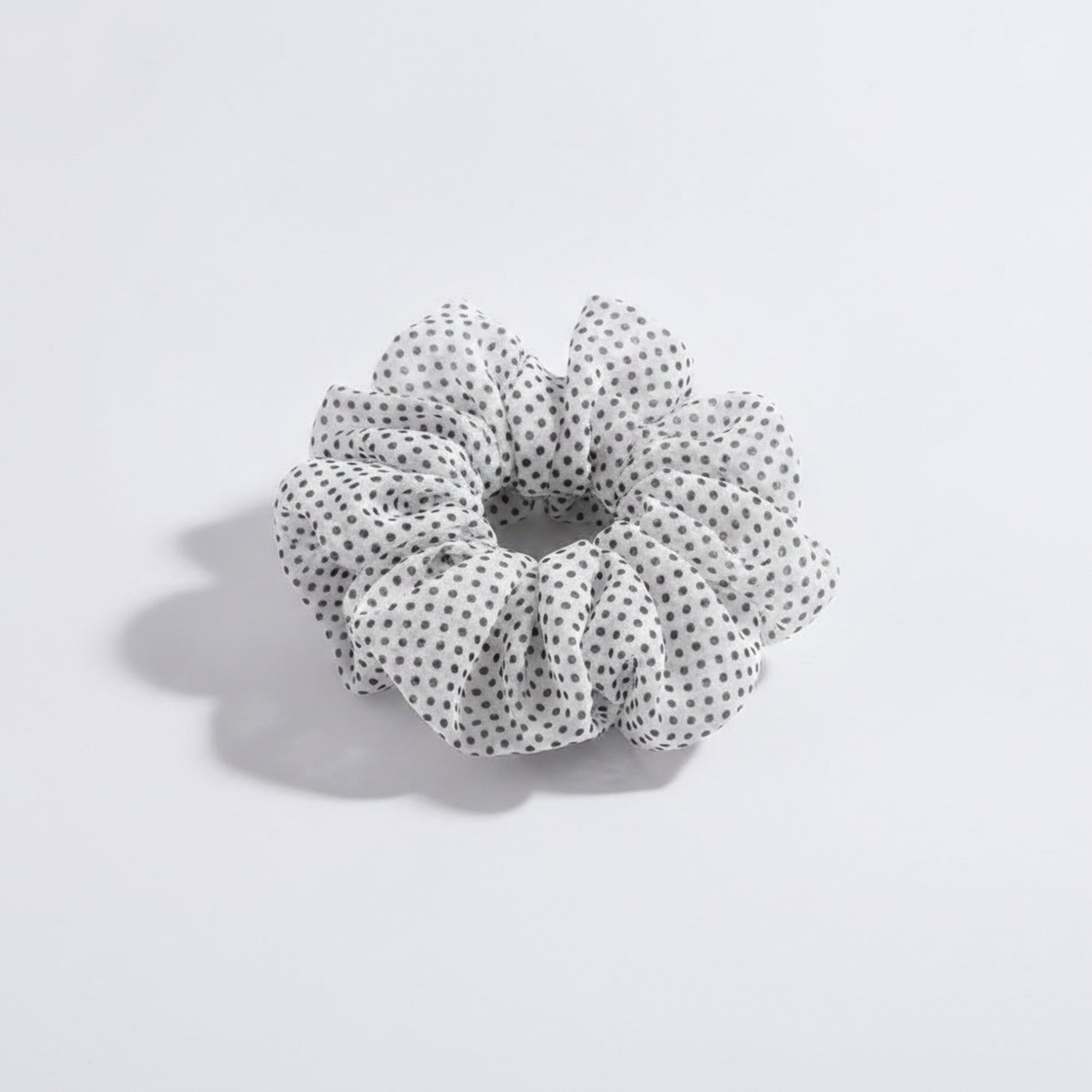Hair Claw Clip - Cream Polka Dot