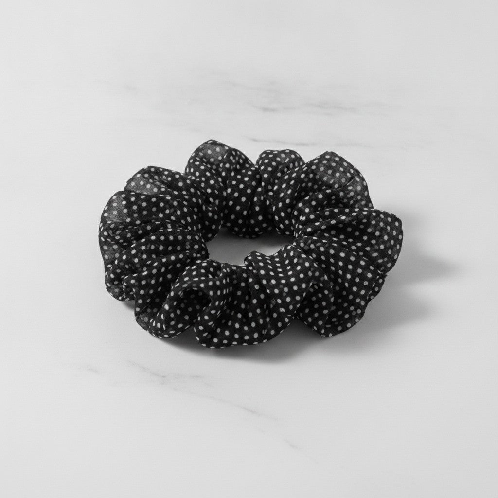 Hair Claw Clip - Black Polka Dot – hair accessories (view 2)