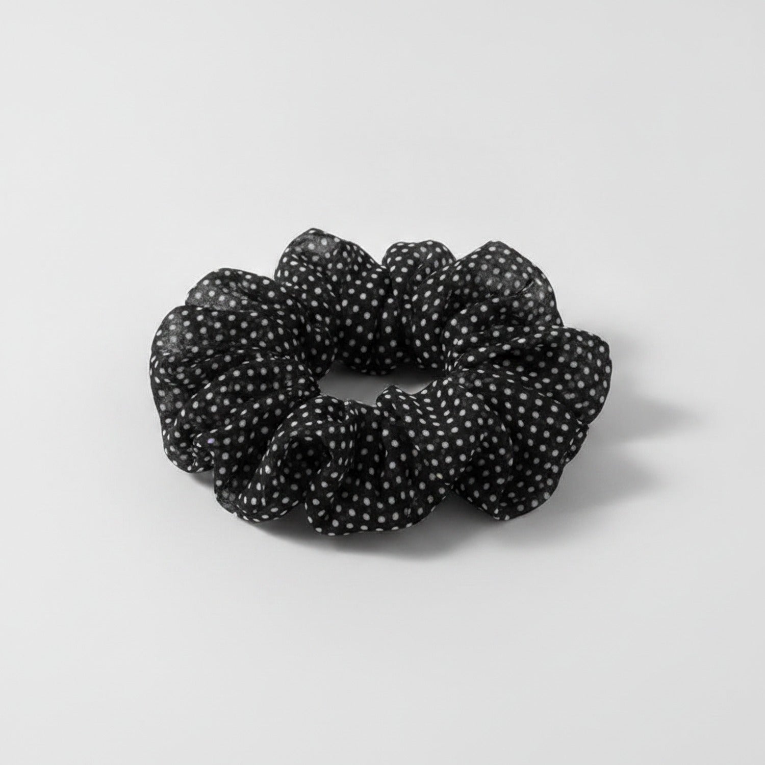 Hair Claw Clip - Black Polka Dot