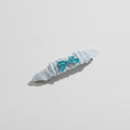 White Puffy Hair Clip With Turquoise Bow – hair accessories (view 1)