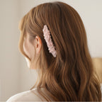 Velvet Bow Hair Clip Rose Gold