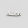 Silver Ruched Metal Hair Clip