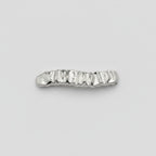 Silver Ruched Metal Hair Clip