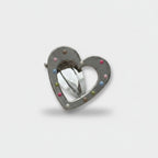 Heart Shaped Hair Clip With Colorful Beads